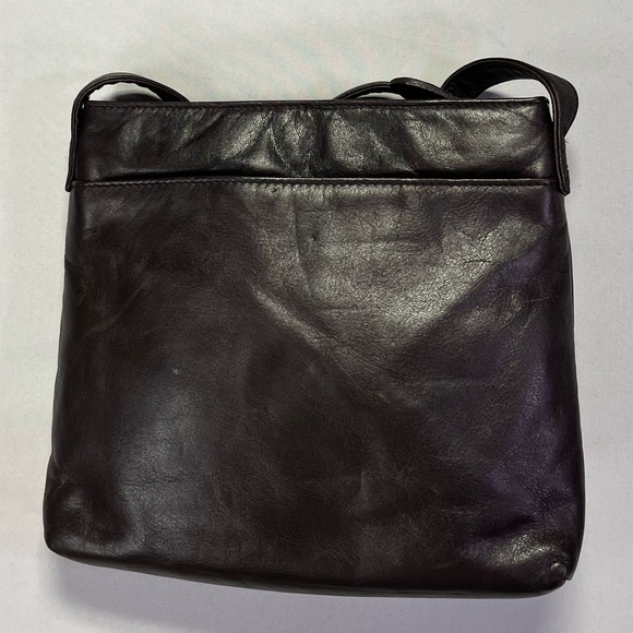 Ralph Lauren Vintage Brown Leather Crossbody Shoulder Bag Purse Silver Hardware - Picture 8 of 8